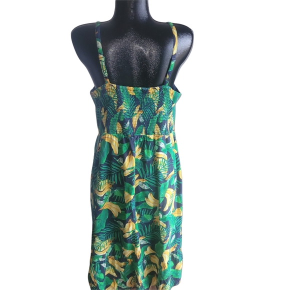 Old Navy Tropical Banana and Leaf Print Sundress XL - Picture 6 of 7